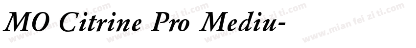 MO Citrine Pro Mediu字体转换